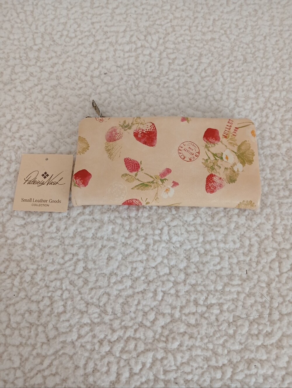 Patricia Nash Strawberry Parchment Prassa Wallet NWT